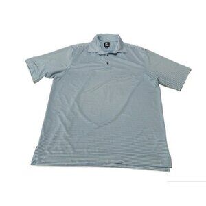 FootJoy Men’s Performance Stretch Blue Striped Short Sleeve Polo Shirt SZ XL